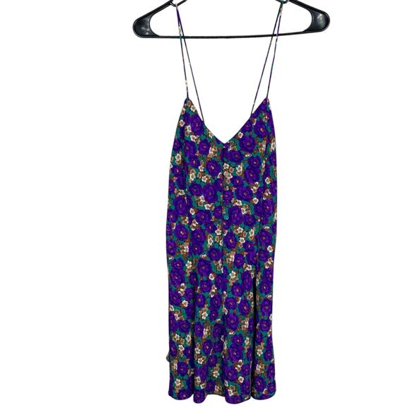 Vintage Jo Intimates Teddy Romper Purple Floral One Piece Cami Shorts Women's S - Picture 2 of 9